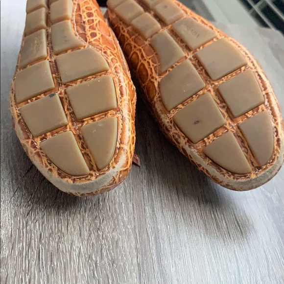 Prada | Brown Croc Embossed Leather Loafers 36.5 - Picture 9 of 9